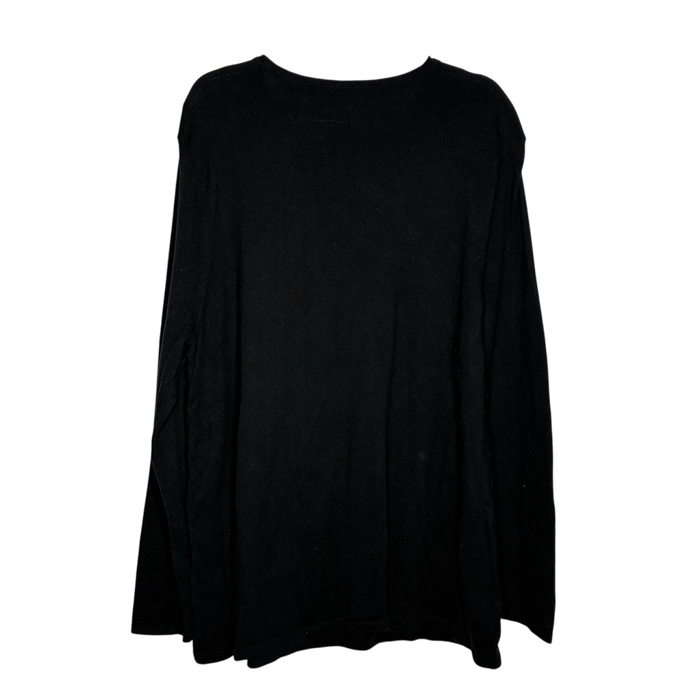 J Jill Womens Large Black Tunic Top Side Snap Minimalist Casual Knit Capsule - Picture 6 of 9
